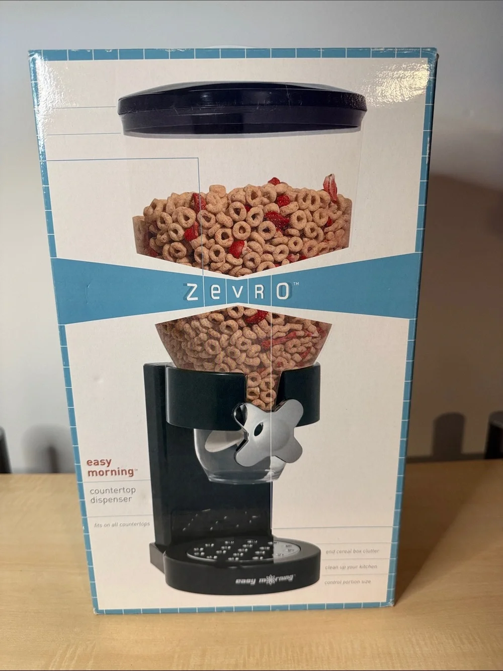 Zevro Easy Morning Countertop Dispenser - Clear & Black